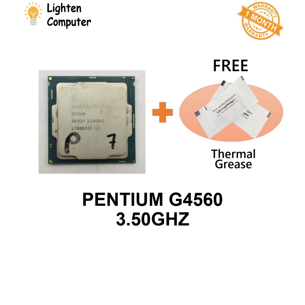USED โปรเซสเซอร์ Intel Pentium G4560 3.50GHz 2 CORE 4 THREADS 54W LGA1151 G4560