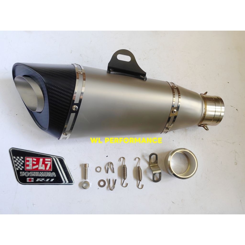 Yoshimura R11 Universal ไอเสียรถจักรยานยนต์ DB Killer คาร์บอนไฟเบอร์ท่อไอเสียเข้า 60mmFor S1000RR KA