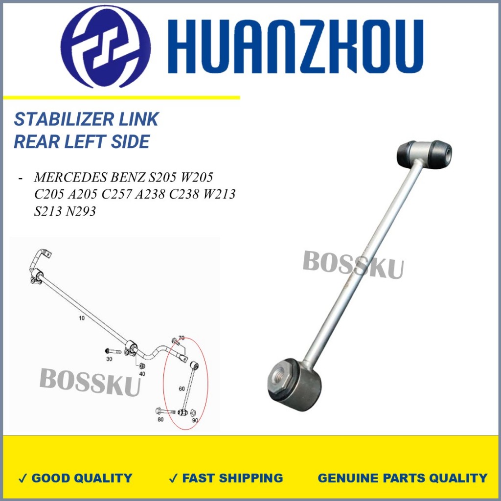 ใหม่ HUANZHOU - ด้านหลังด้านข้างและขวา LINK - MERCEDES BENZ S205 W205 C205 A205 C257 A238 C238 C238