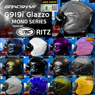 Gracshaw G919i Glazzo Mono Plain Colour Helmet G919i Helmet ARC RITZ / Similar ARC RITZ HELMET ACES R2 (ADA SIRIM )