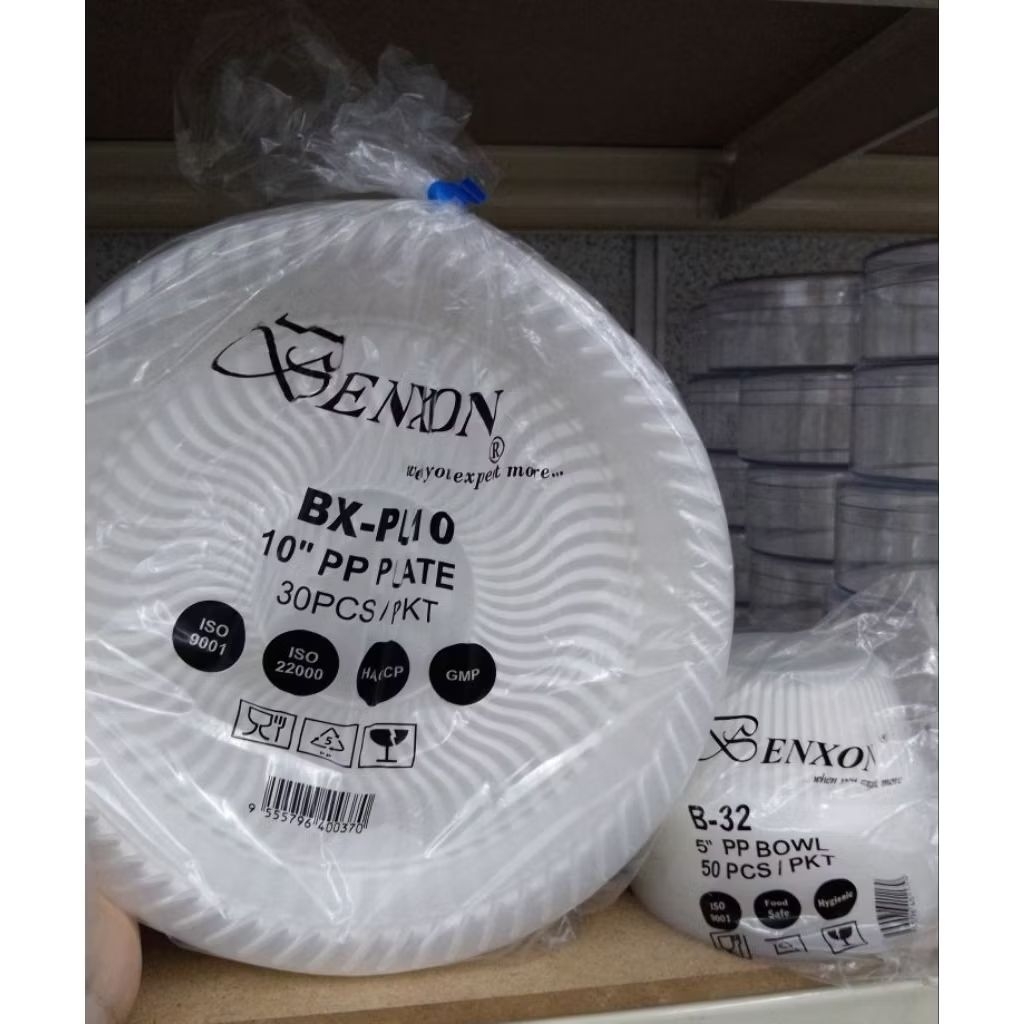 B32 PP BOWL 5" (50ชิ้น) BXPL 10" PP PLATE (30ชิ้น)