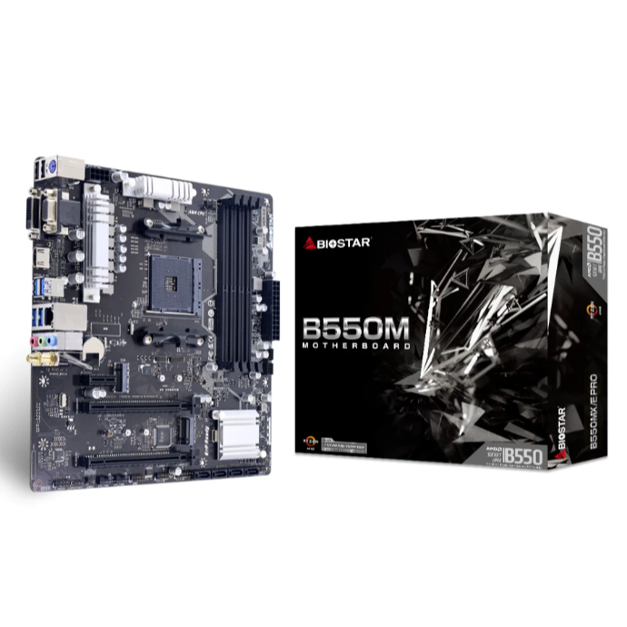 BIOSTAR B550MX/E PRO mATX เมนบอร์ด AMD / AMD AM4
