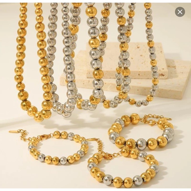 BR025 18K TITANIUM STEEL BRACELET GOLD GOLD GOLD GOLDEN NON GELANG TANGAN ANTI KARAT GELANG RAYA JEW