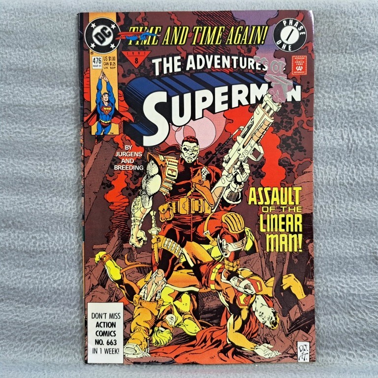 Adventures of Superman 476 (DC Comics) คีย์ Dan Jurgens (SUPERADV) ปัญหา: แอพที่ 1
