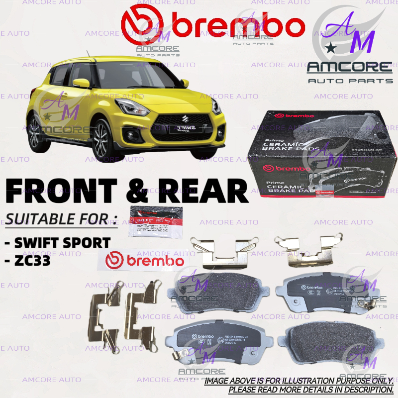 SUZUKI SWIFT SPORT ZC33 ZC33S - ผ้าเบรค BREMBO / ผ้าเบรคหน้าเซรามิก BREMBO