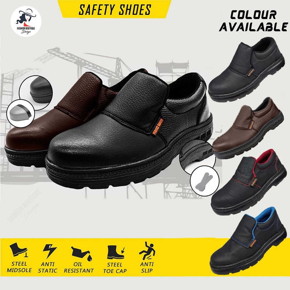 รองเท้านิรภัย Low Cut ผู้ชายผู้หญิง Safety Boot Rubber Kasut Safety Sarung Lelaki Perempuan