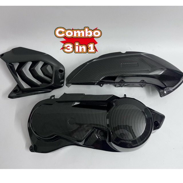 NVX/NMAX V3 Turbo Carbon Celup RADIATOR COVER CVT COVER AIR FILTER สําหรับ Yamaha NMAX V3 Turbo 2025