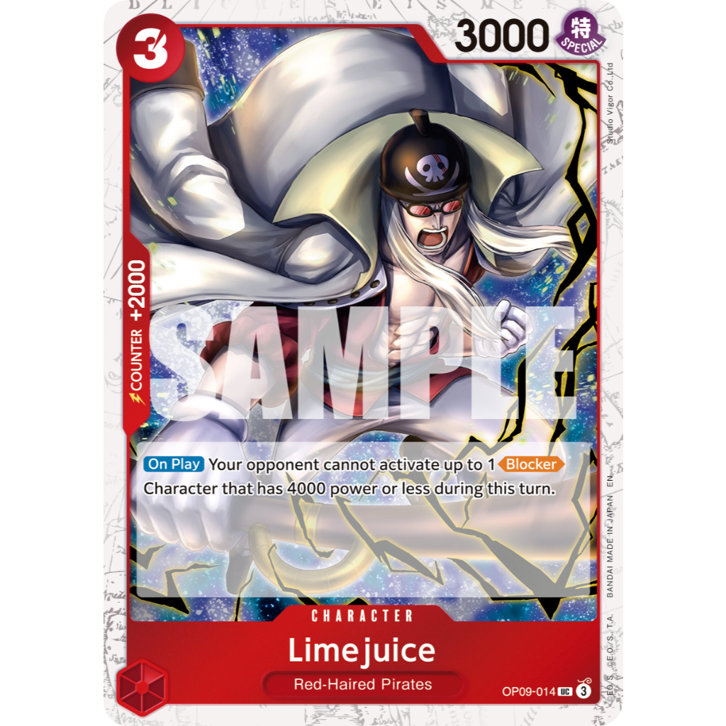 ENGLISH & JAPANESE VERSION PRB2 PRB02 OP09-014 UC CHARACTER Limejuice