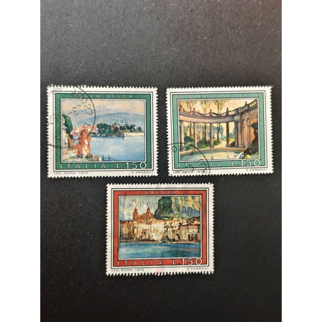 I15 Italy 1975 แสตมป์ปลายทางการท่องเที่ยว ครบชุด 3v มือสอง