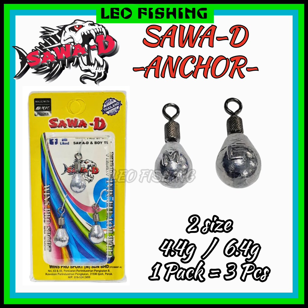 SAWA-D Anchor Fishing Lead Weight Swivel Sinker M 4.4g / L 6.4g