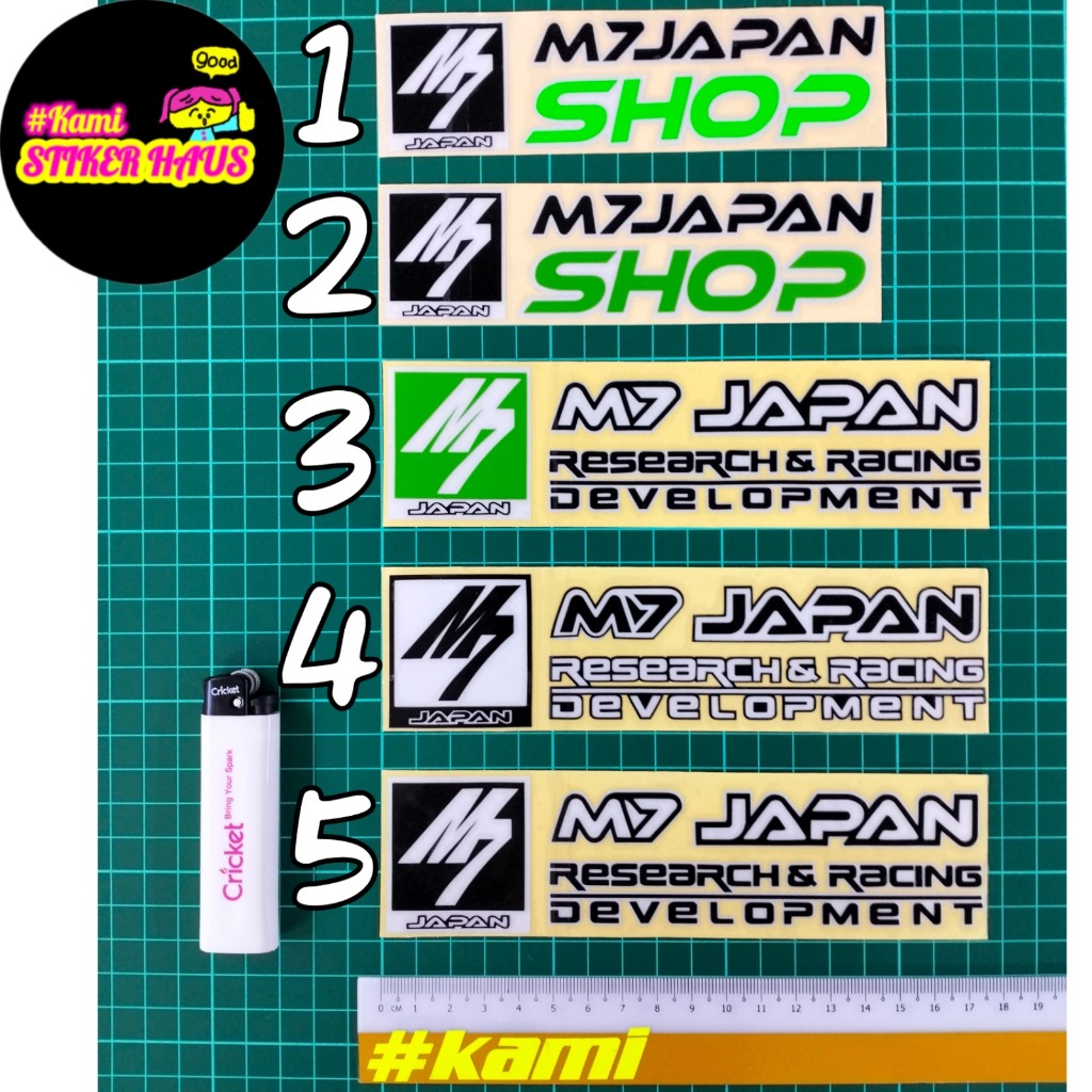 M7 Japan Shop / M7 ญี่ปุ่นสติกเกอร์ตัดทับซ้อนกันสะท้อนแสงและเรืองแสง Stiker Kereta Pantulan Kaya M7 