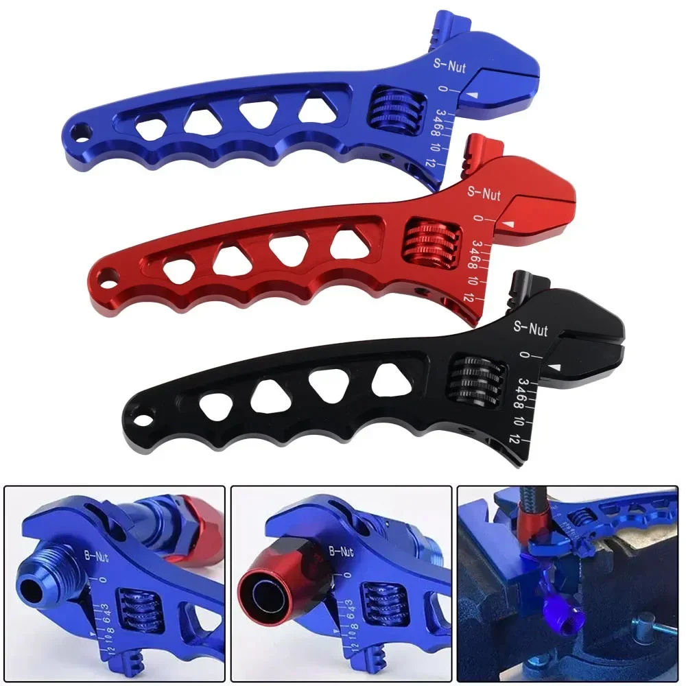 ปรับ AN 3 4 6 8 10 12 ประแจท่อ FITTING เครื่องมืออลูมิเนียม Anodized AN Spanner FITTING เครื่องมือ