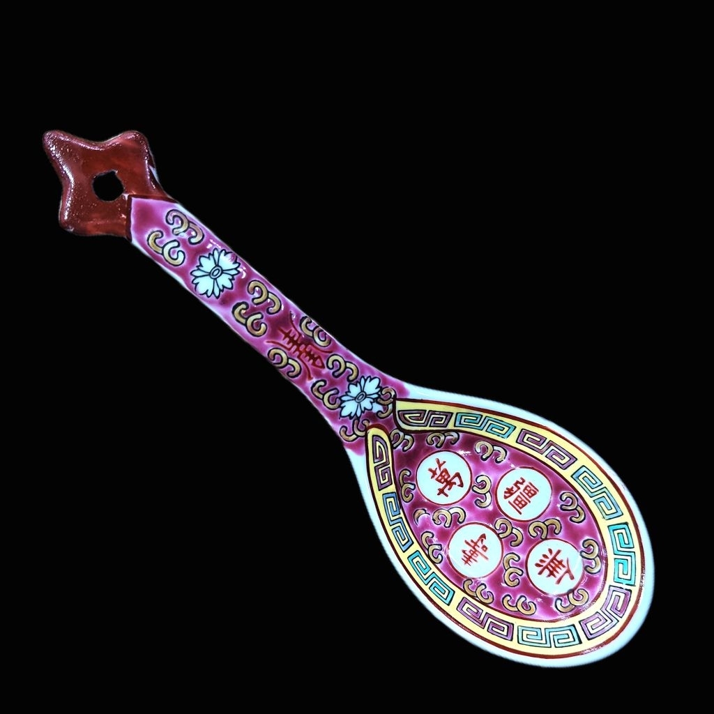 Wanshou WuJiang ทัพพีข้าว Wan Shou Wu Jiang ทัพพีแดง