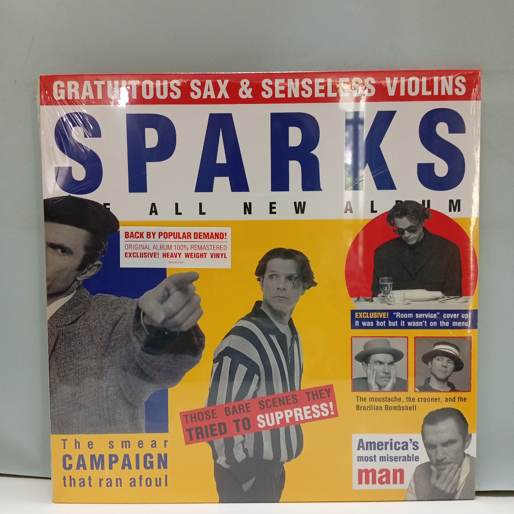 BB39-5 LP TERPAKAI BERSEAL [ SPARKS - GRATUITOUS SAX & SENSELESS VIOLINS ] ซีล LP ที่ใช้แล้ว < NM >