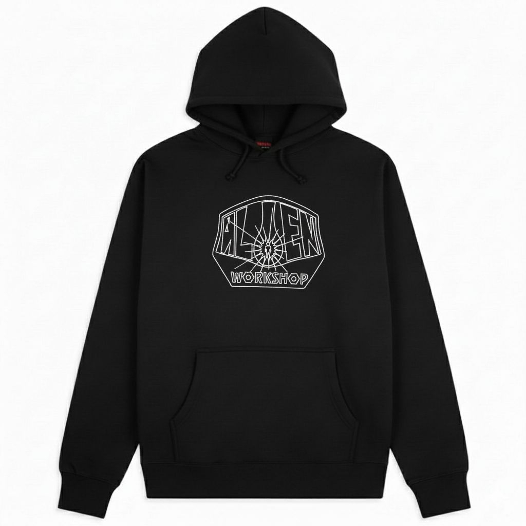 Alien Workshop OG Logo Lines Hoodie สีดํา