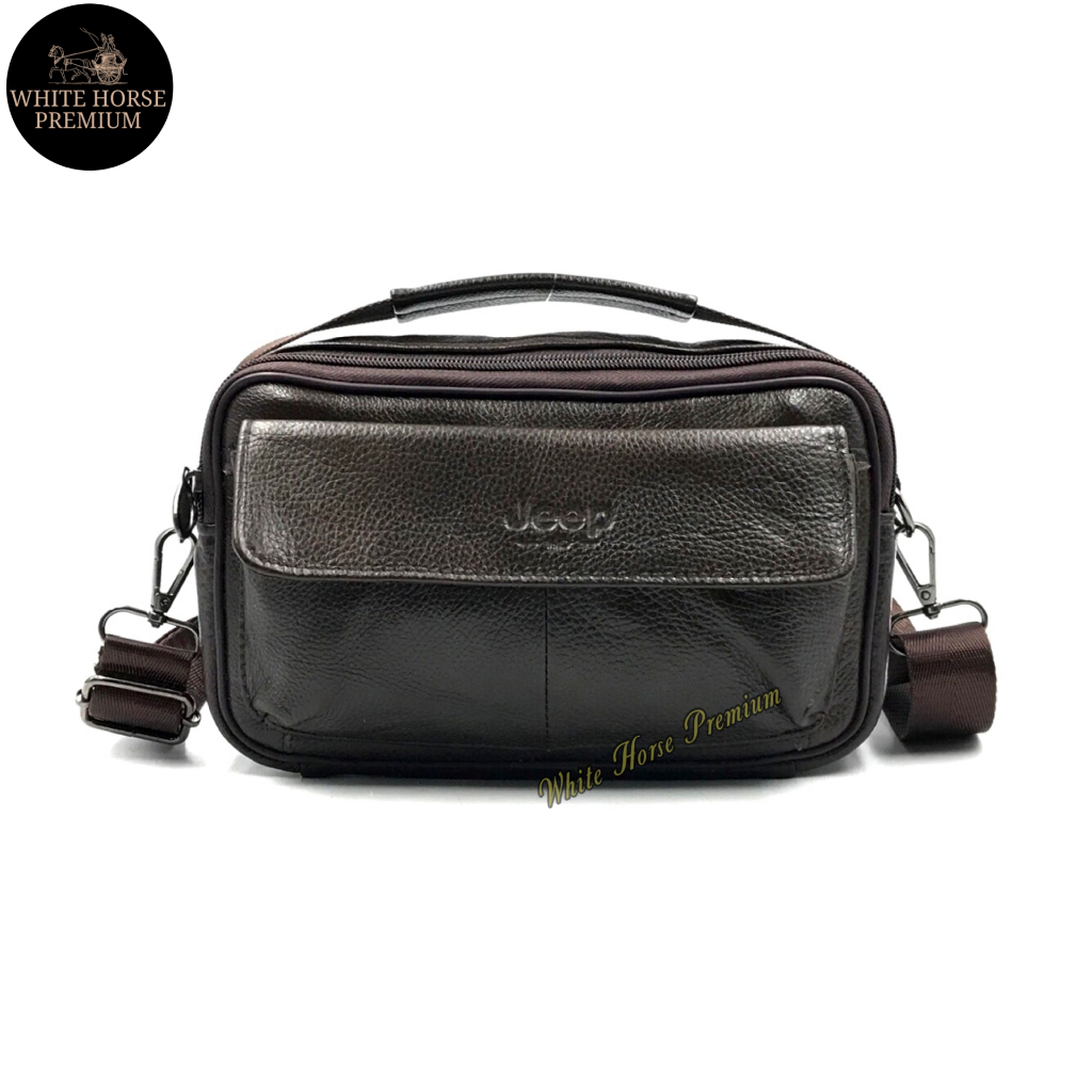 2in1 Sling Clutch Bag Men Cow Leather Hand Carrying Bag Beg Tangan Kulit Lembu Hand Carry Bag