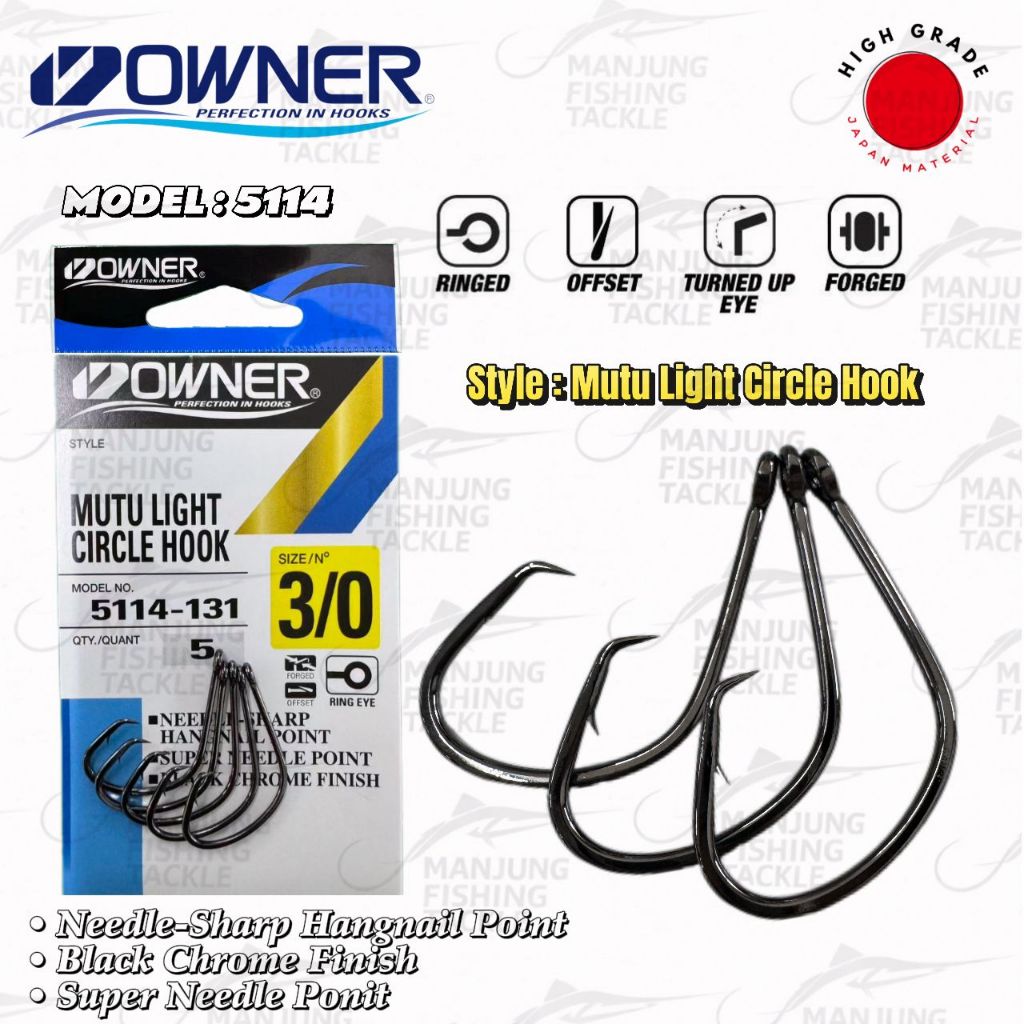 OWNER 5114 MUTU LIGHT CIRCLE FISHING HOOK