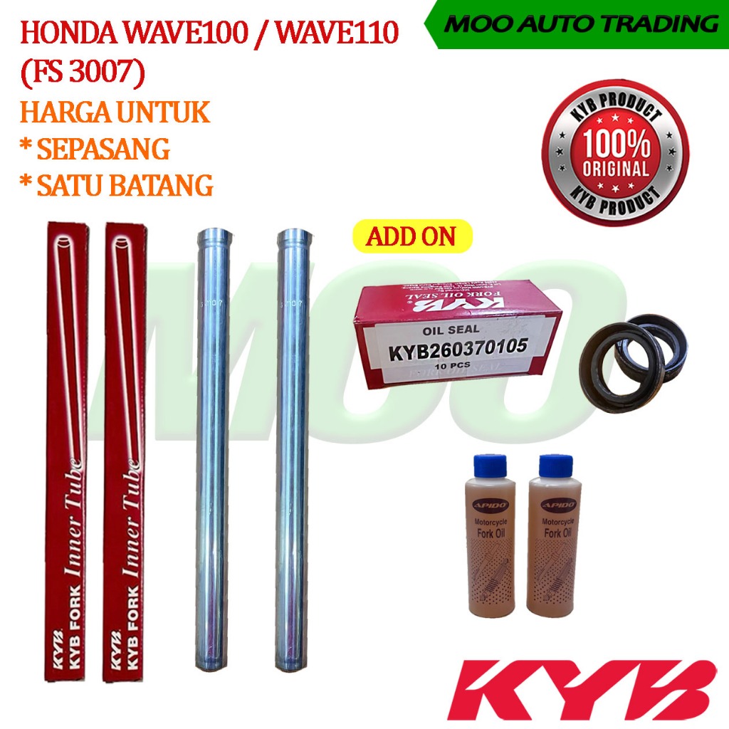 HONDA WAVE100 / WAVE110 K17 KAYABA KYB FRONT FORK INNER TUBE