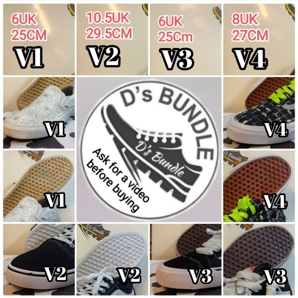 รองเท้าผ้าใบ KASUT BUNDLE Ds BUNDLE 6UK, 8UK & 10.5UK