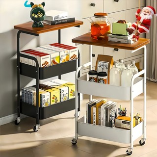 Trolley Shelves Household Movable Snack Trolleys Bedroom Bedside Side Table Kitchen Storage Rack 推车架
