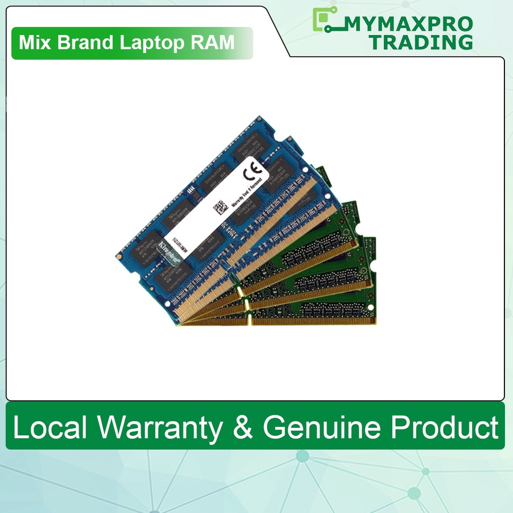 MIXED Brand Laptop RAM 4GB / 8GB / 16GB / DDR4 / SODIMM / 17000 / 19200 / 2133 / 25600 (USED)