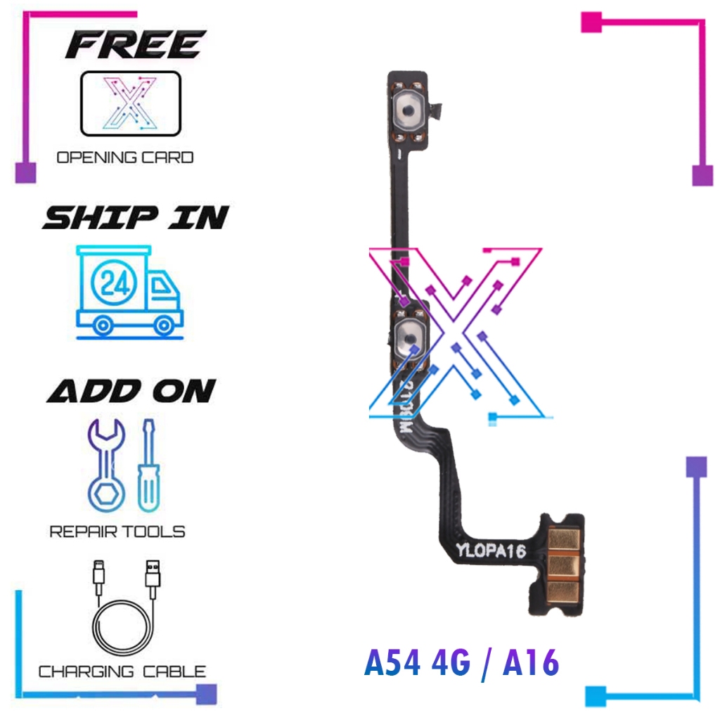 สาย Volume Flex สําหรับ OPPO A16 CPH2269 / A54 4G CPH2239 - คุณภาพ