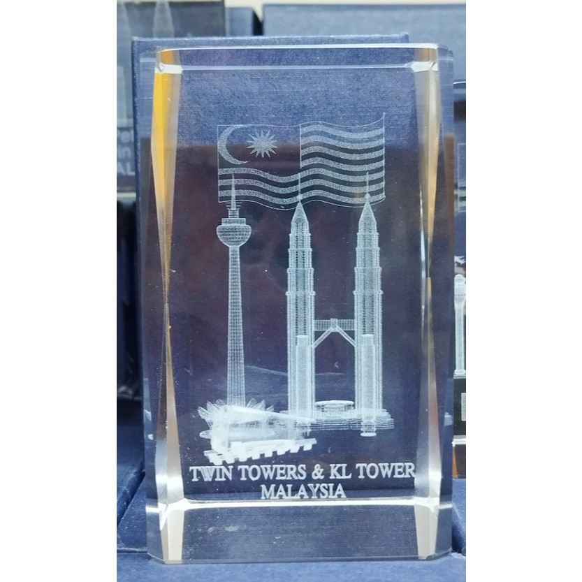 Klc twin tower Crystal cube ของที่ระลึกของตกแต่งบ้าน