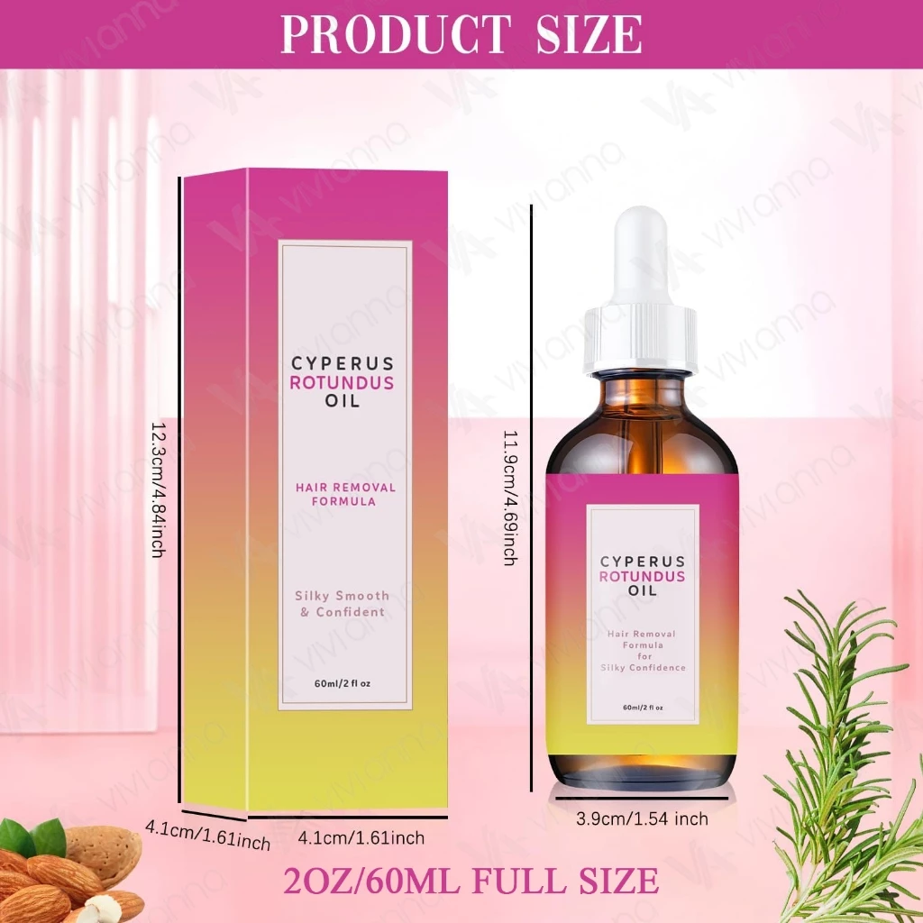 น้ำมัน Cyperus Rotundus 60ML เลเซอร์กำจัดขนสำหรับใบหน้าและร่างกาย thumbnail 10
