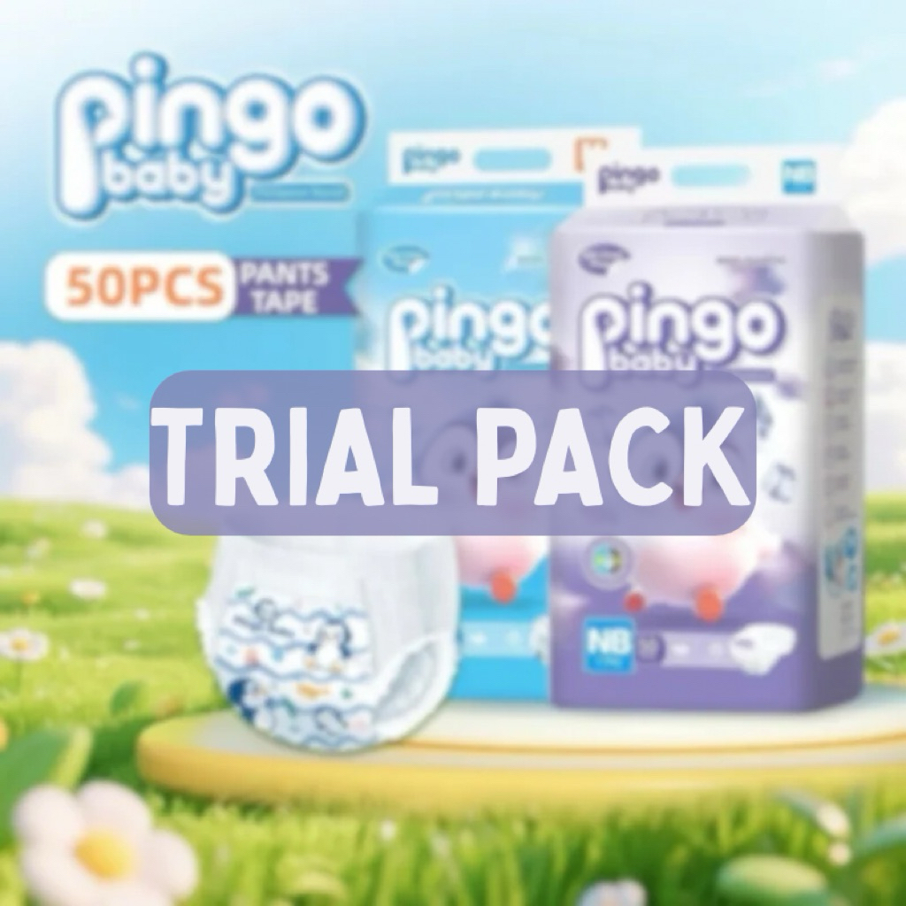 TRIAL PACK DIAPER - Consists แบรนด์ละ 1 ชิ้น (Pingo/Mabou/AnysonMarket/BabySteps/UnihopeNatural-Pro/