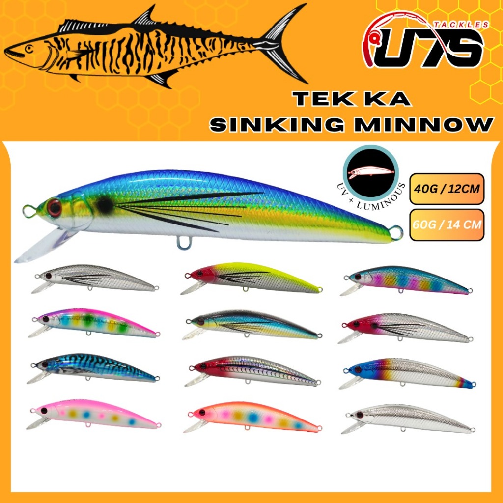 UTS TEK KA ปลาซิวจม/หางแฉก tenggiri 40g/60g ปลาซิวจม tenggiri