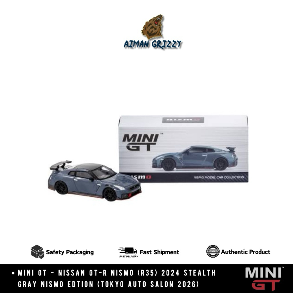 Mini GT Nissan GT-R Nismo (R35) 2024 Stealth Grey Nismo Edition Tokyo Auto Salon 2026