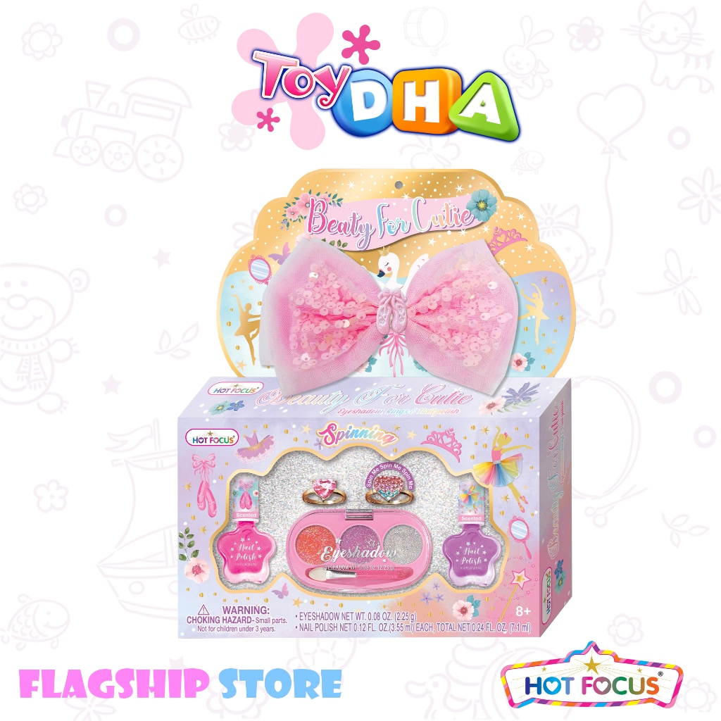 Hot Focus Beauty for Cutie Ballerina Spinning Rings Makeup Set (075BB) Nail Nail Washable Non Toxic