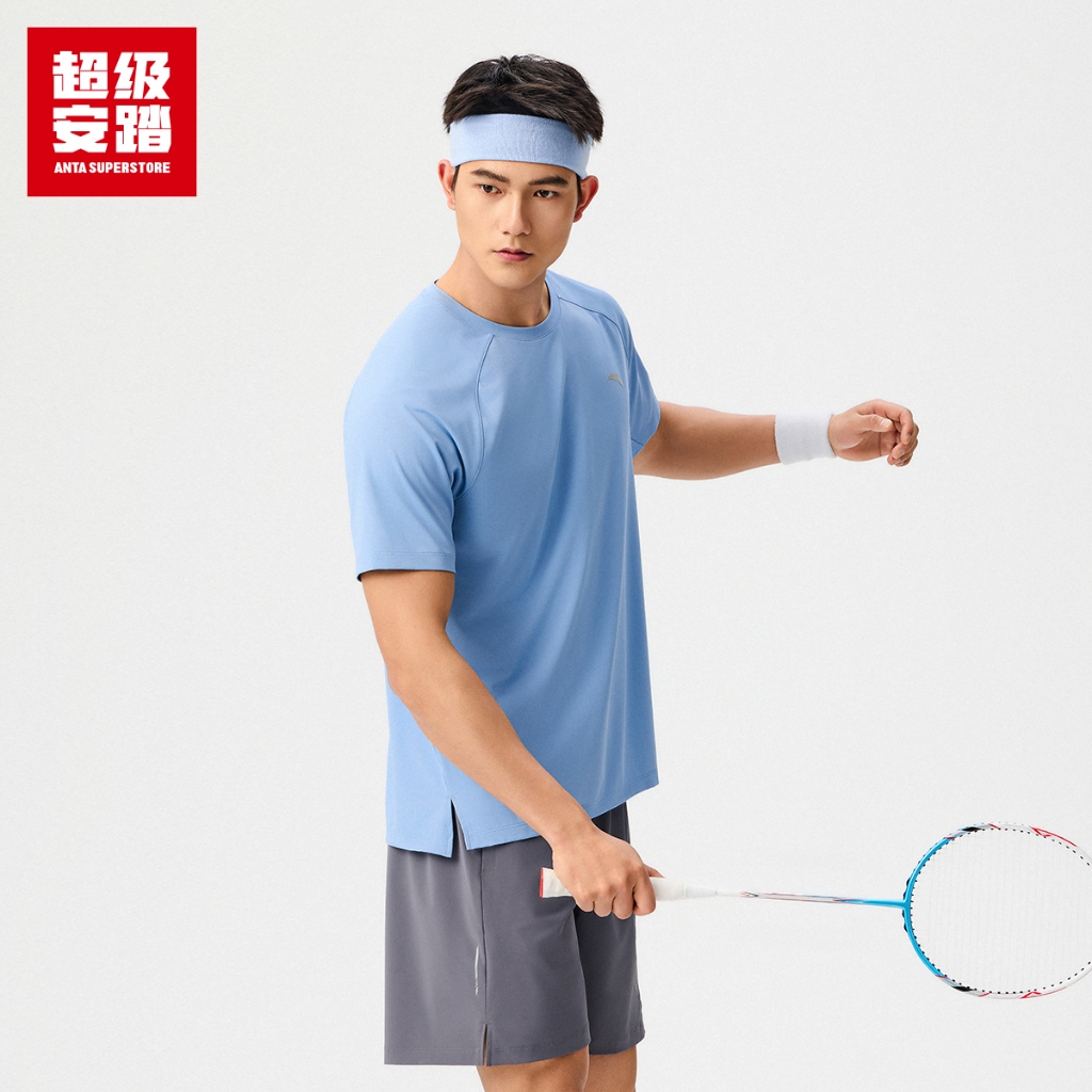 ANTA Men Cross Training Short Tee 1525B7192U-3 - Evening Mist Blue