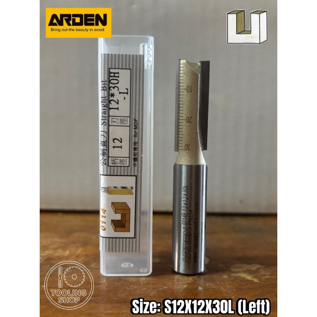 ARDEN Professional Router Bit-Double Flute Straight Bit S12 (Shank12)