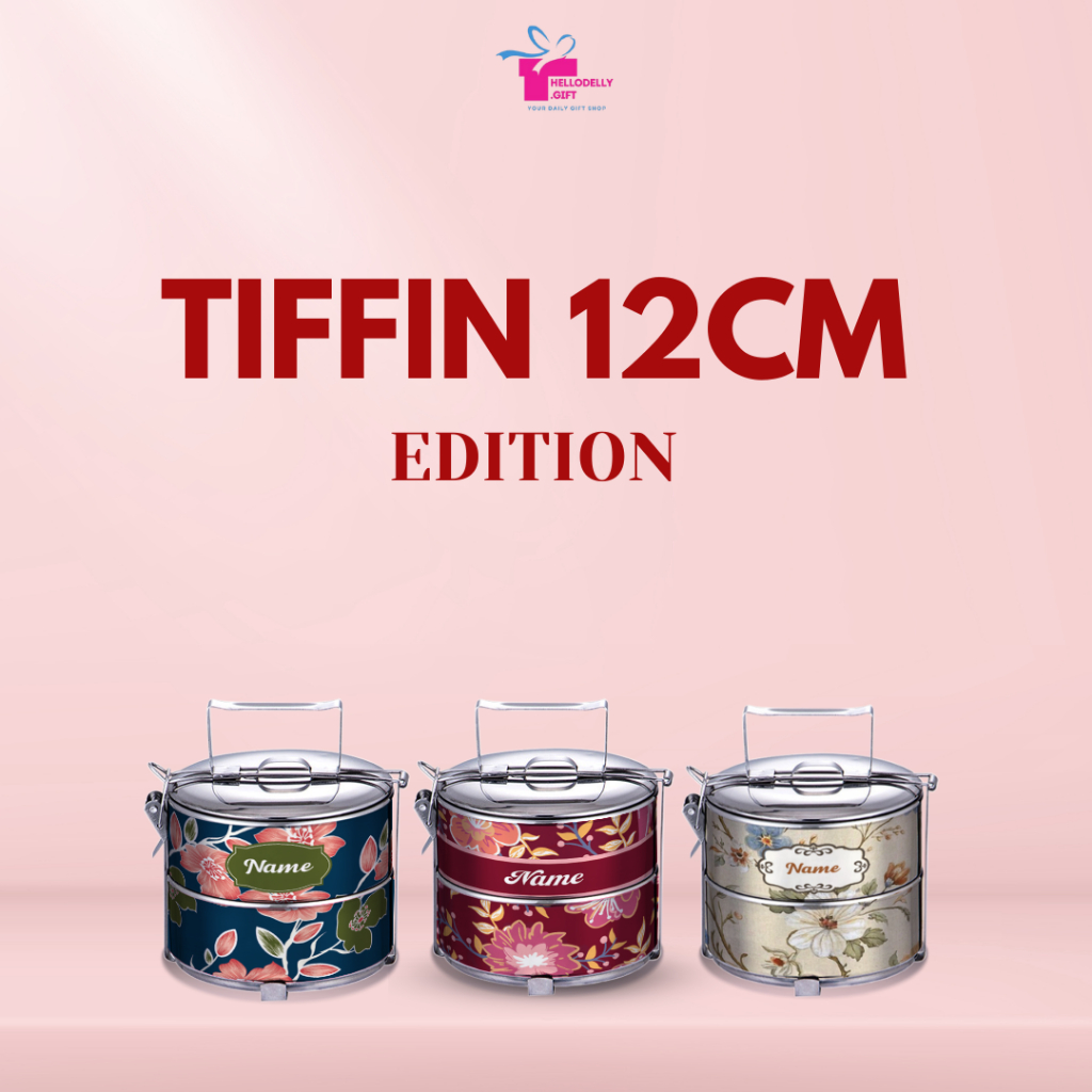 12 ซม. 2TIER TIFFIN CUSTOM DESIGN/MANGKUK TINGKAT/MIX DESIGN วัชพืช
