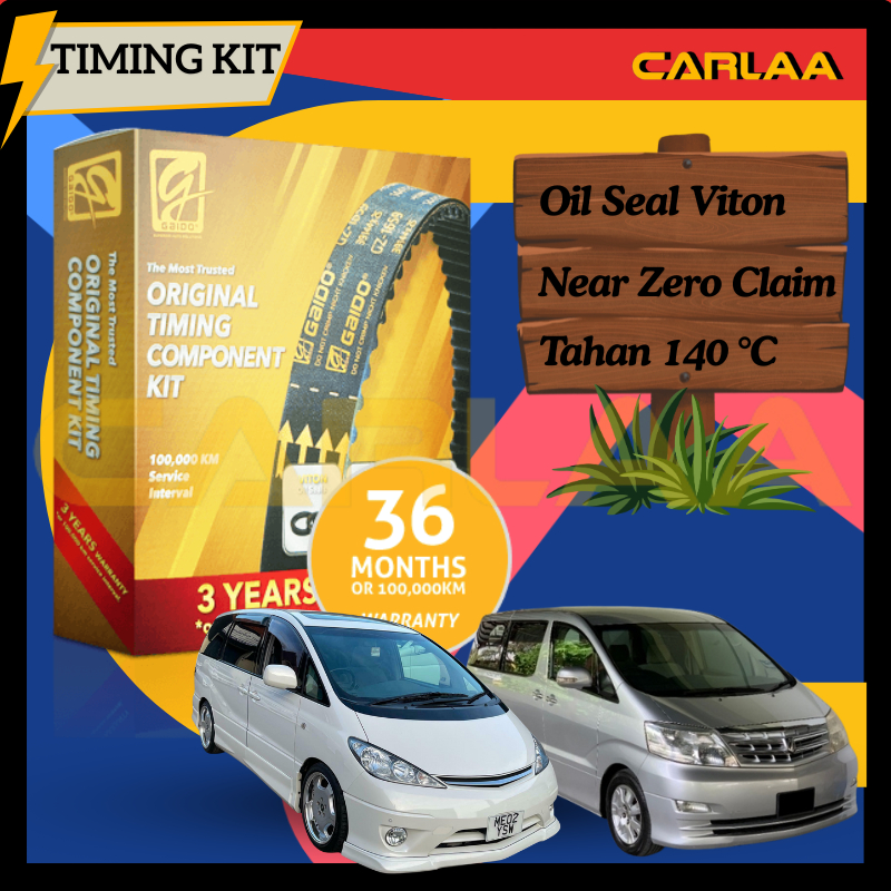 GAIDO JAPAN QUALITYTYT ALPHARD V6 3.0,ESTIMA V6 3.0 เข็มขัด/หมี/ชุดซีล 3 IN 1 211Y32