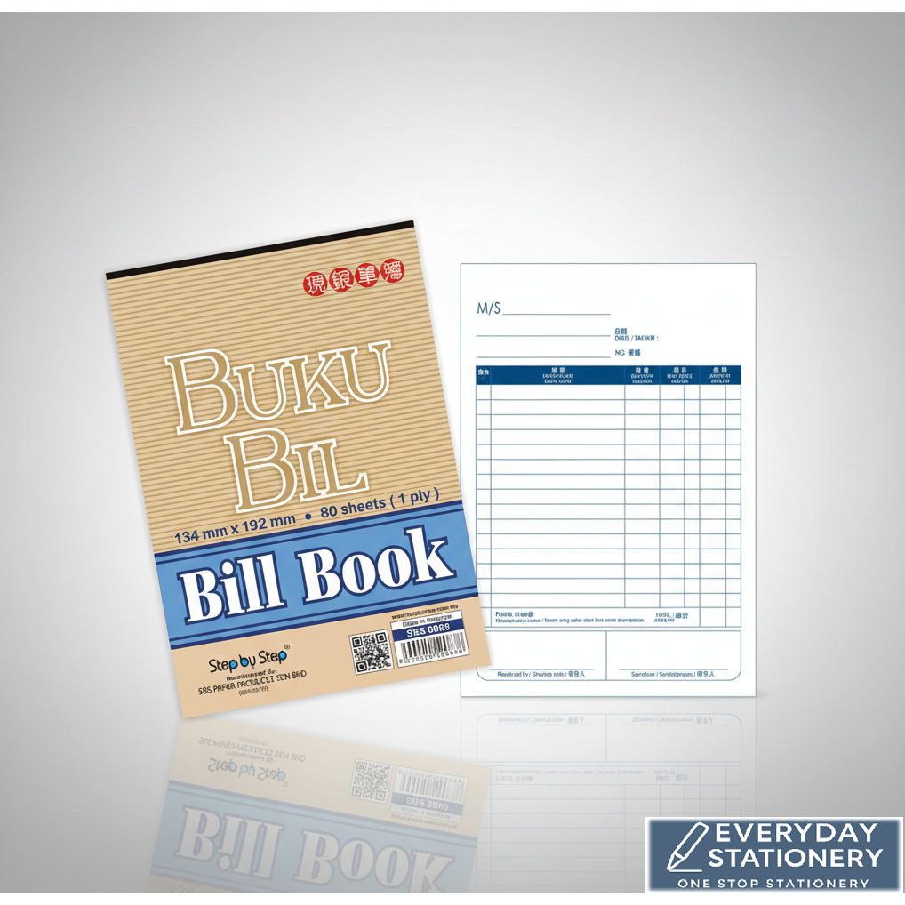 SBS Bill Book 80 แผ่น 1-Ply 134mm  192mm Buku Bill