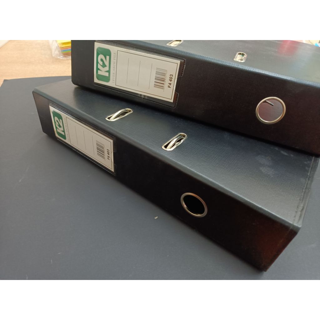 K2 403 F4 PP Cover Lever Arch File สีดํา - 1 ชิ้น
