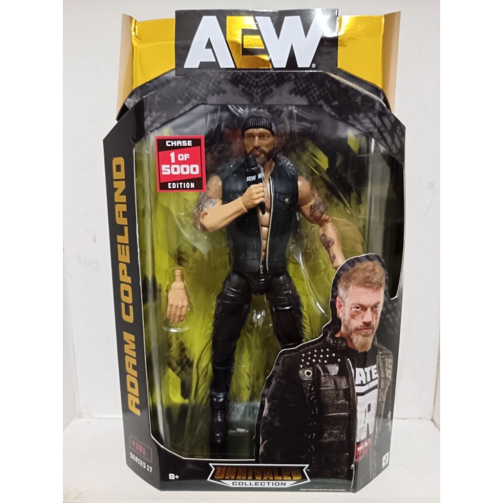 (กล่องความเสียหาย) Jazwares AEW ไม่มีใครเทียบได้ Series 17 Adam Copeland 1 of 5000 Chase Variant Edg