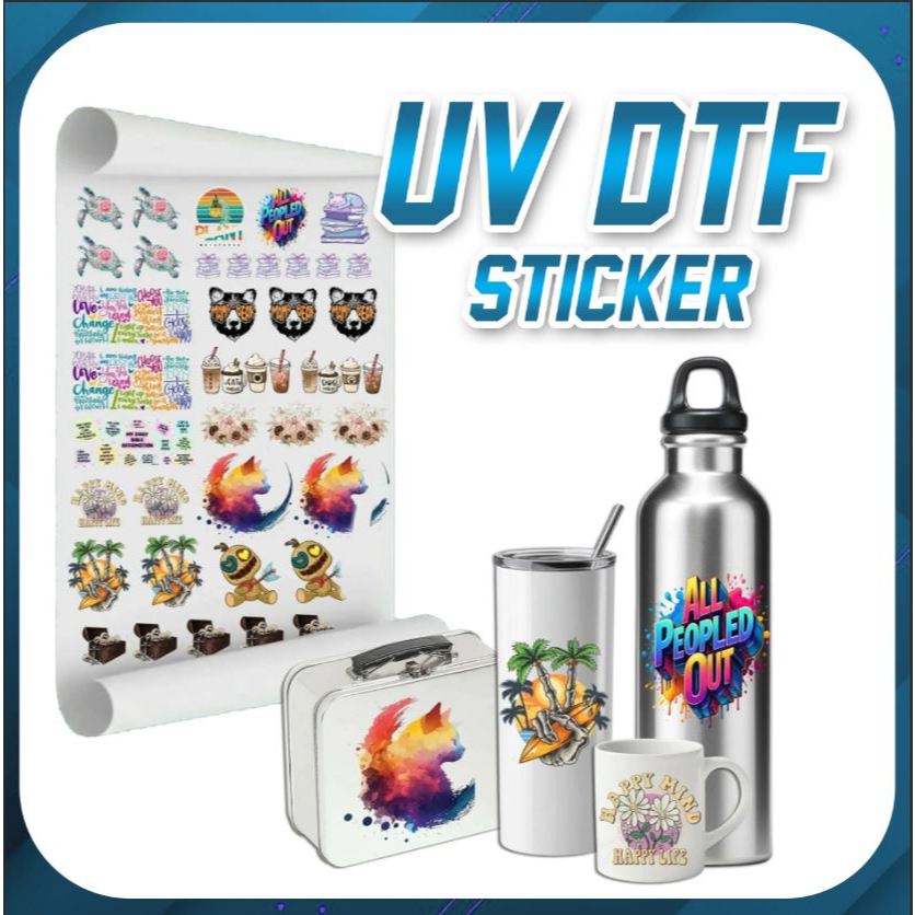 สติ๊กเกอร์ UV DTF Premium A4 / A3 (BEST QUALITY)