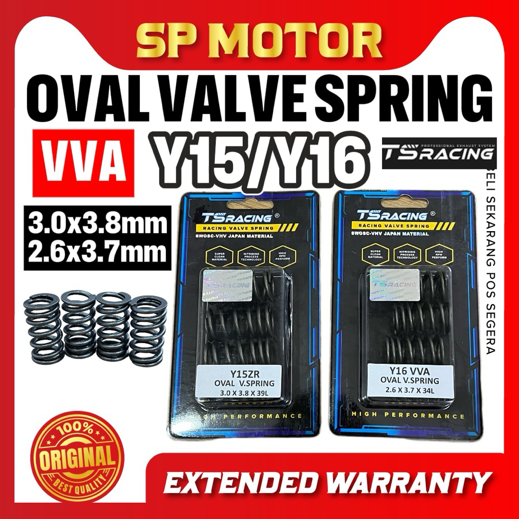 YAMAHA Y15 Y16 RACING VVA OVAL วาล์ว SPRING 3.0X3.8 มม. 2.6x3.7 มม. TS RACING Y15ZR Y16ZR SPEC BESAR
