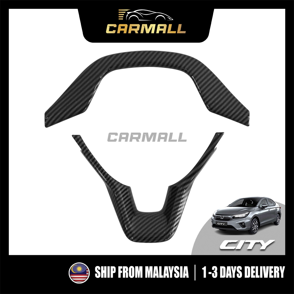 Honda City GN2 7th Gen ตกแต่งภายในพวงมาลัยซับคาร์บอนไฟเบอร์ออกแบบ Trim 2020 - 2026 GN MK7 CarMall Ac