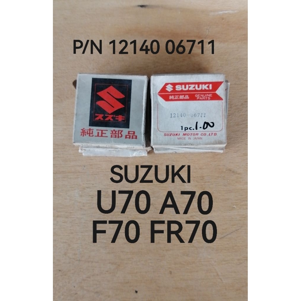 SUZUKI U70 A70 F70 FR70 NOS PISTON RINGS 1 ชุด. ขนาด 1.00