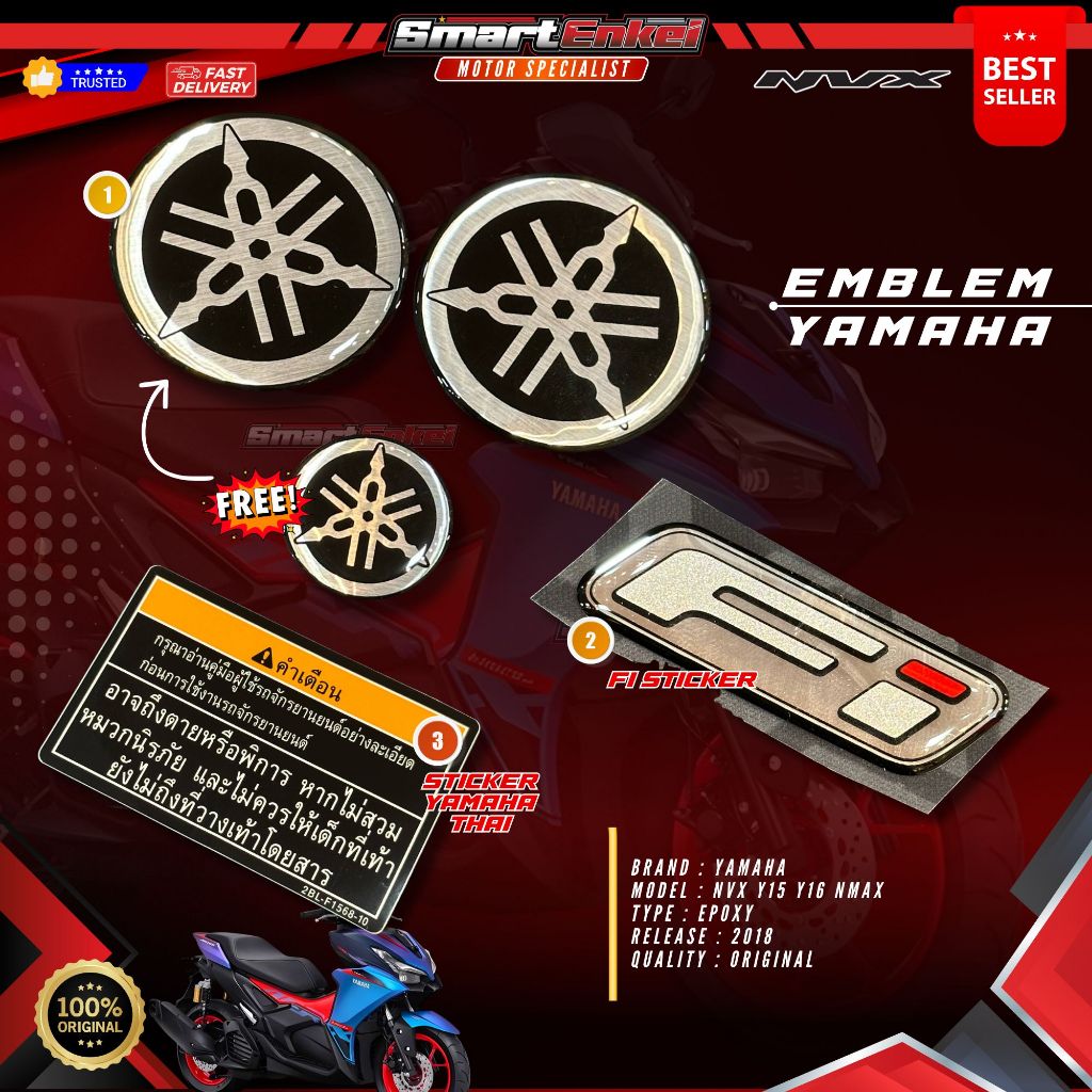 EMBLEM YAMAHA EPOXY VIETNAM + FI EXCITER VIETNAM