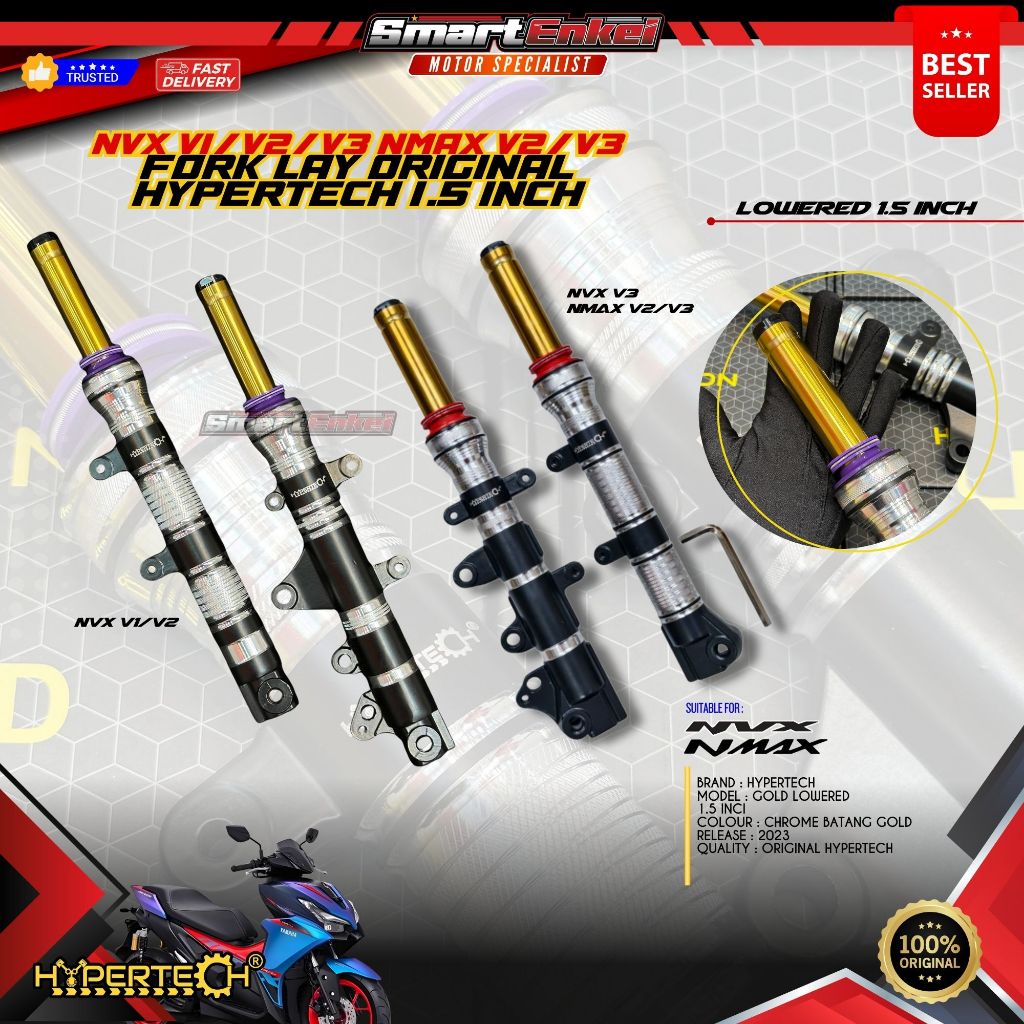 FORK LAY NVX V1/V2 | NVX V3 / NMAX V2/V3 LOWERED 1.5 INCI HYPERTECH