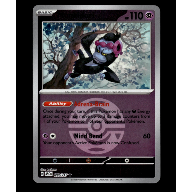 Munkidori Ascended Heroes ทําซ้ํา Ball Reverse Holo 99/217