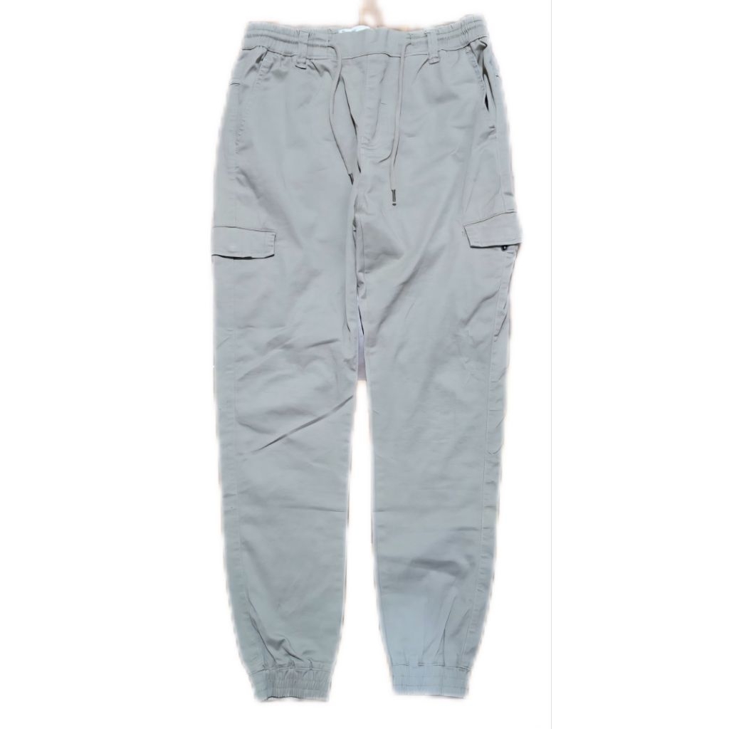 Padini Authentics Men Khaki Cargo Jogger Pants – Elastic เอว Casual Streetwear กางเกง