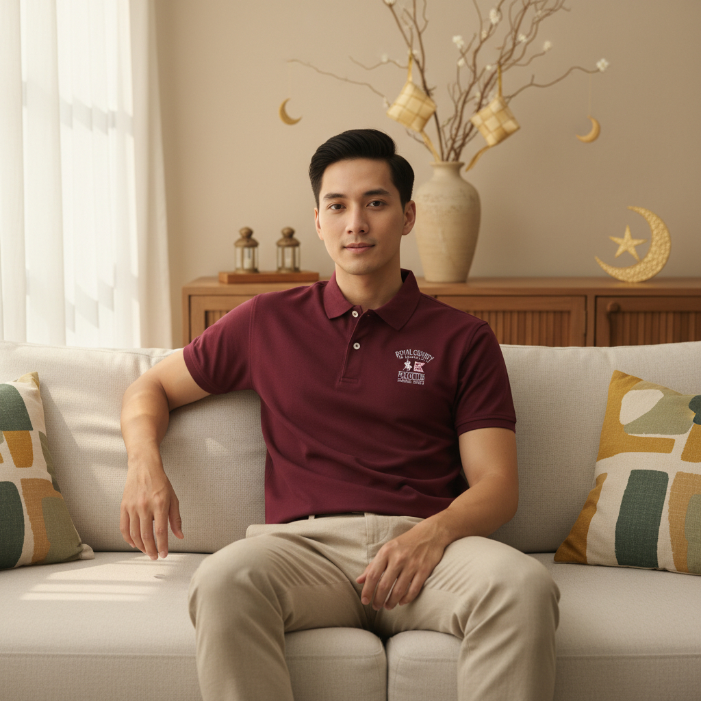 RCB Polo Club Men เสื้อโปโลแขนสั้นคอปก MTS12148 - สี Maroon