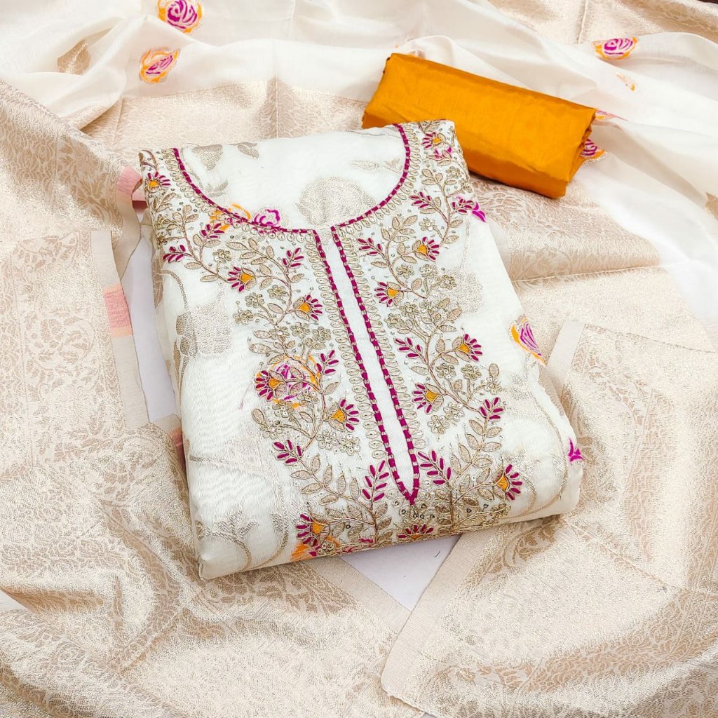 วัสดุสูท Punjabi แบบไม่เย็บด้วยมือพร้อมชุดสูท Kain Jahit Punjabi