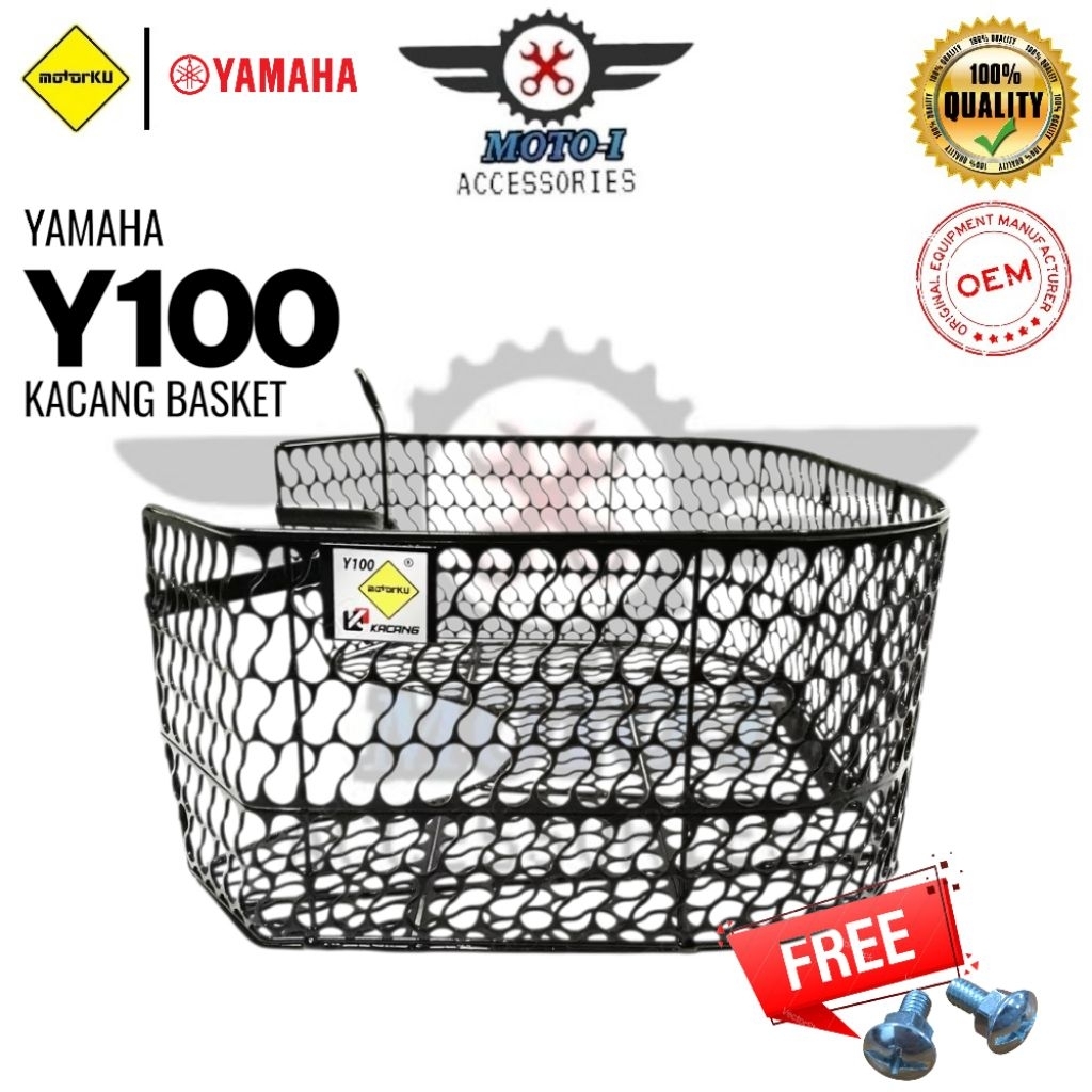 YAMAHA BAKUL Y100 ALFA 100 MOTORKU YAMAHA SPORT RAGA Y100 THICK และถั่วสีดําเหล็กคุณภาพ